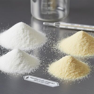 Witte of gelige deeltjes poeders Frackingvloeistofchemicaliën Effectief bij temperaturen van 40°F tot 300°F Hoog vlampunt